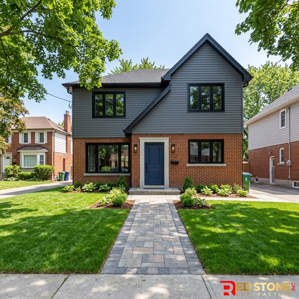 Toronto home exterior renovation with new siding and windows for maximum curb appeal