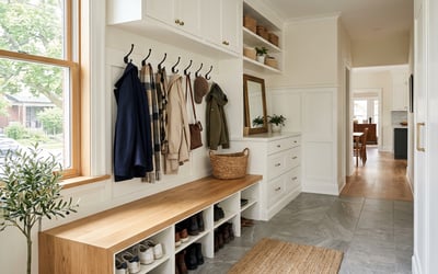 Mudroom Renovation in Toronto: Storage Solutions, Boot Benches and Entryway Organization Ideas