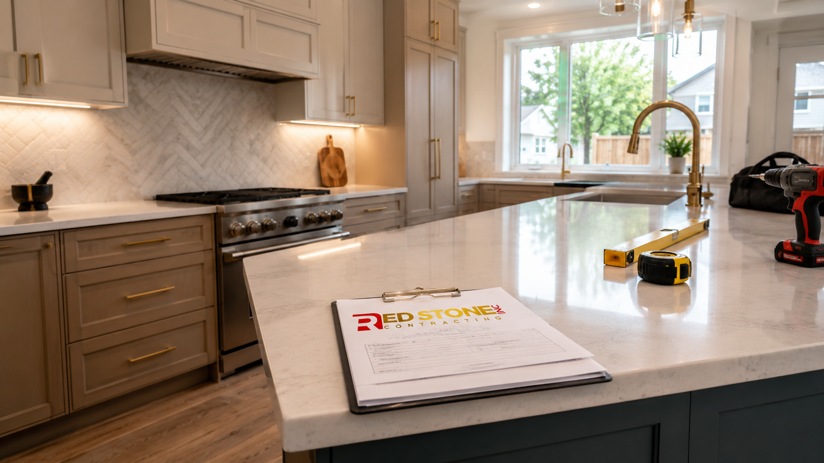 Bright renovated open kitchen showing the results of a kitchen renovation Mississauga homeowners plan in 2026