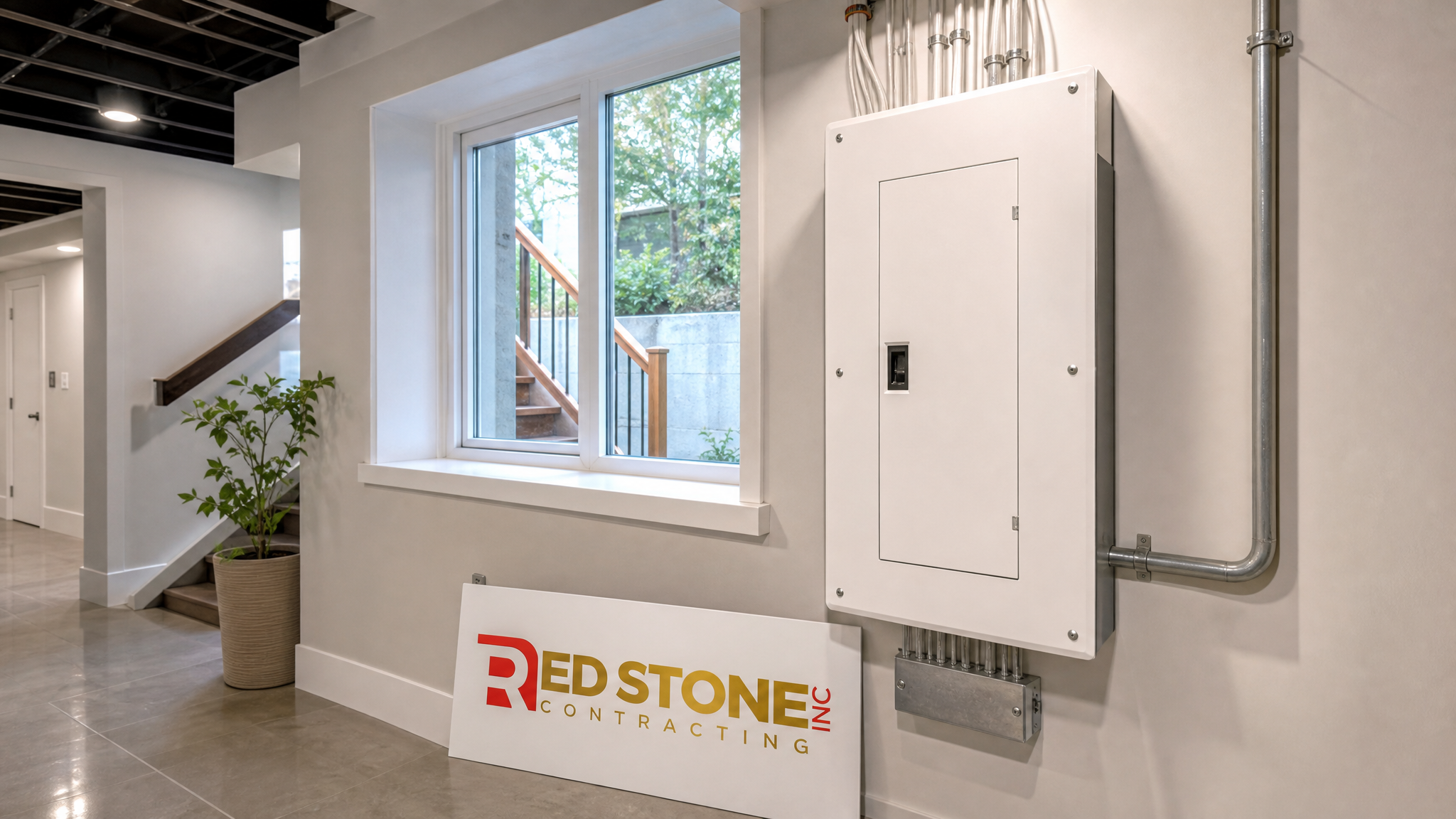 New 200A electrical panel installed during an electrical panel upgrade Toronto renovation in a finished GTA home