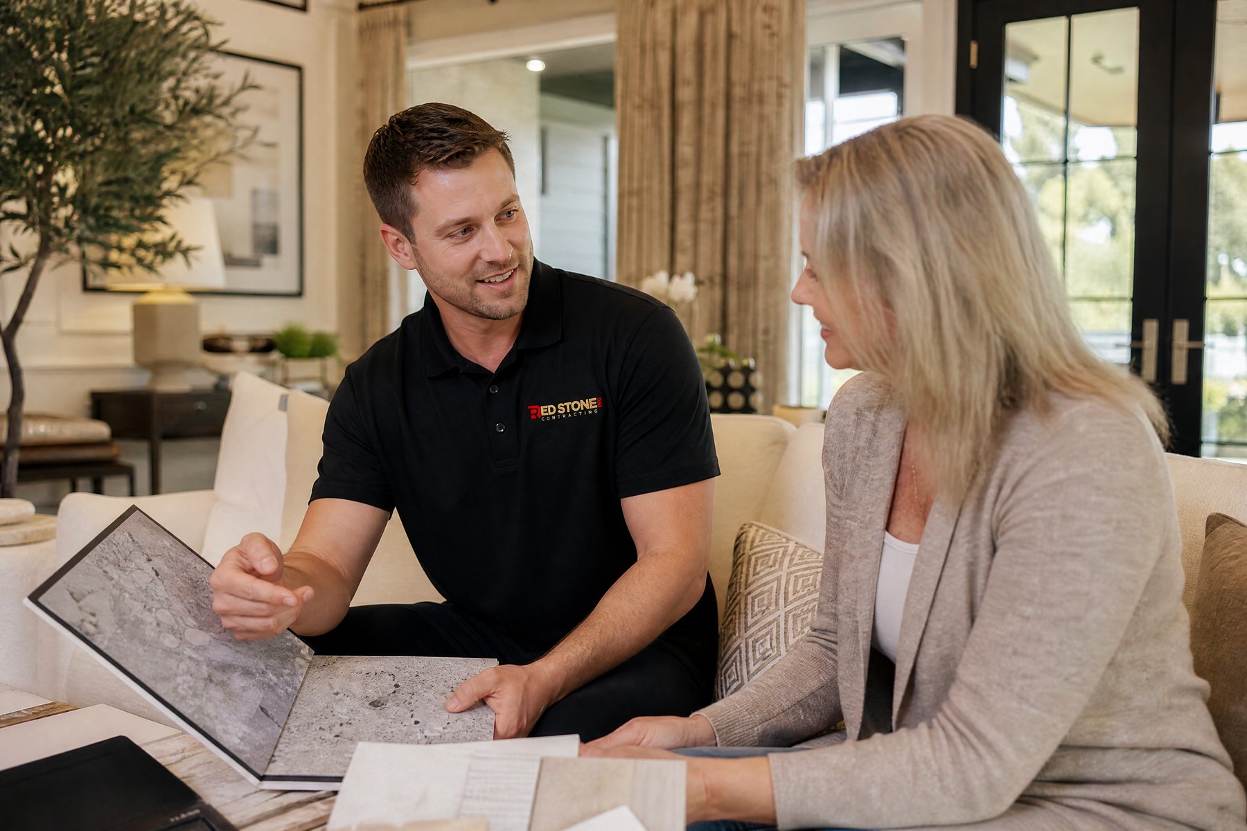 Red Stone Contracting consultation with homeowners in King