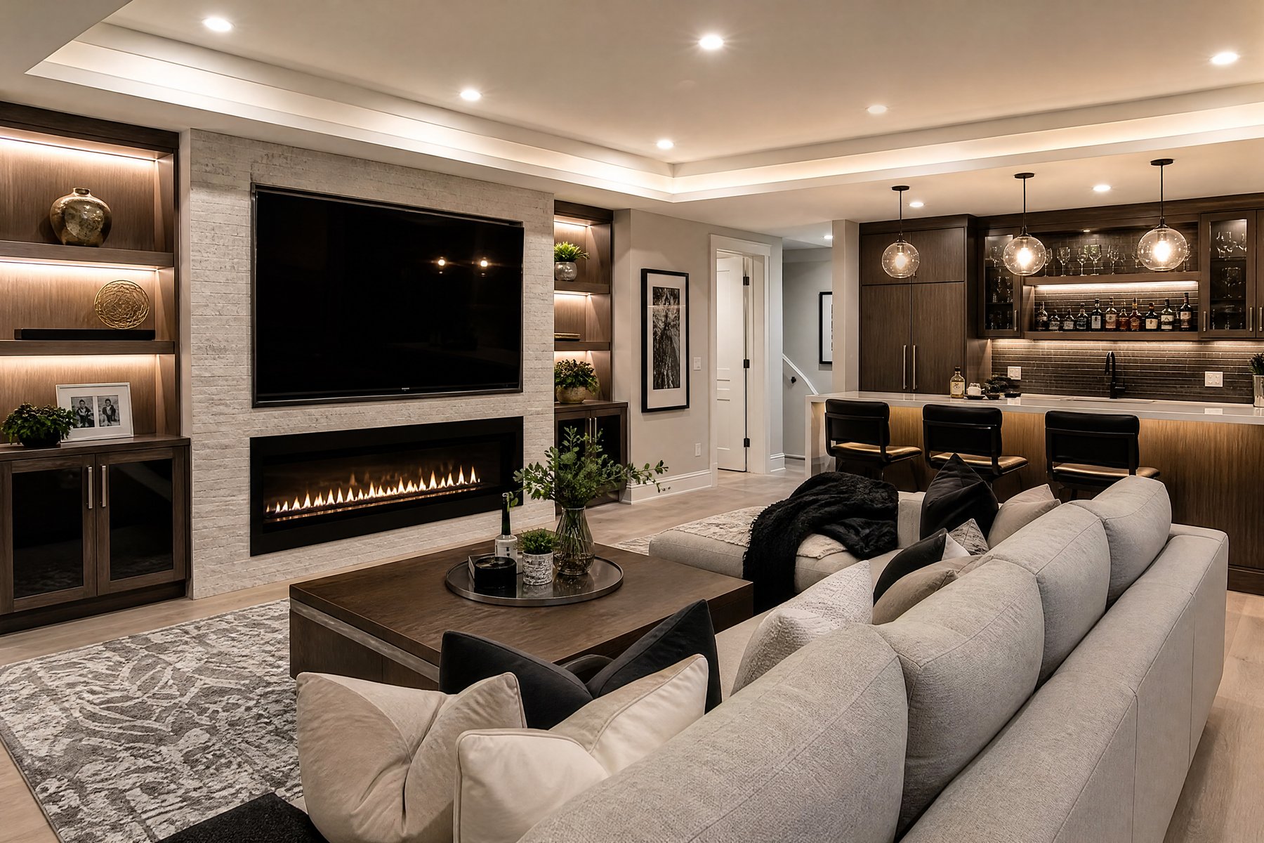 Red Stone Contracting Renovation Crew Oakville Completed home renovation by Red Stone Contracting in Oakville