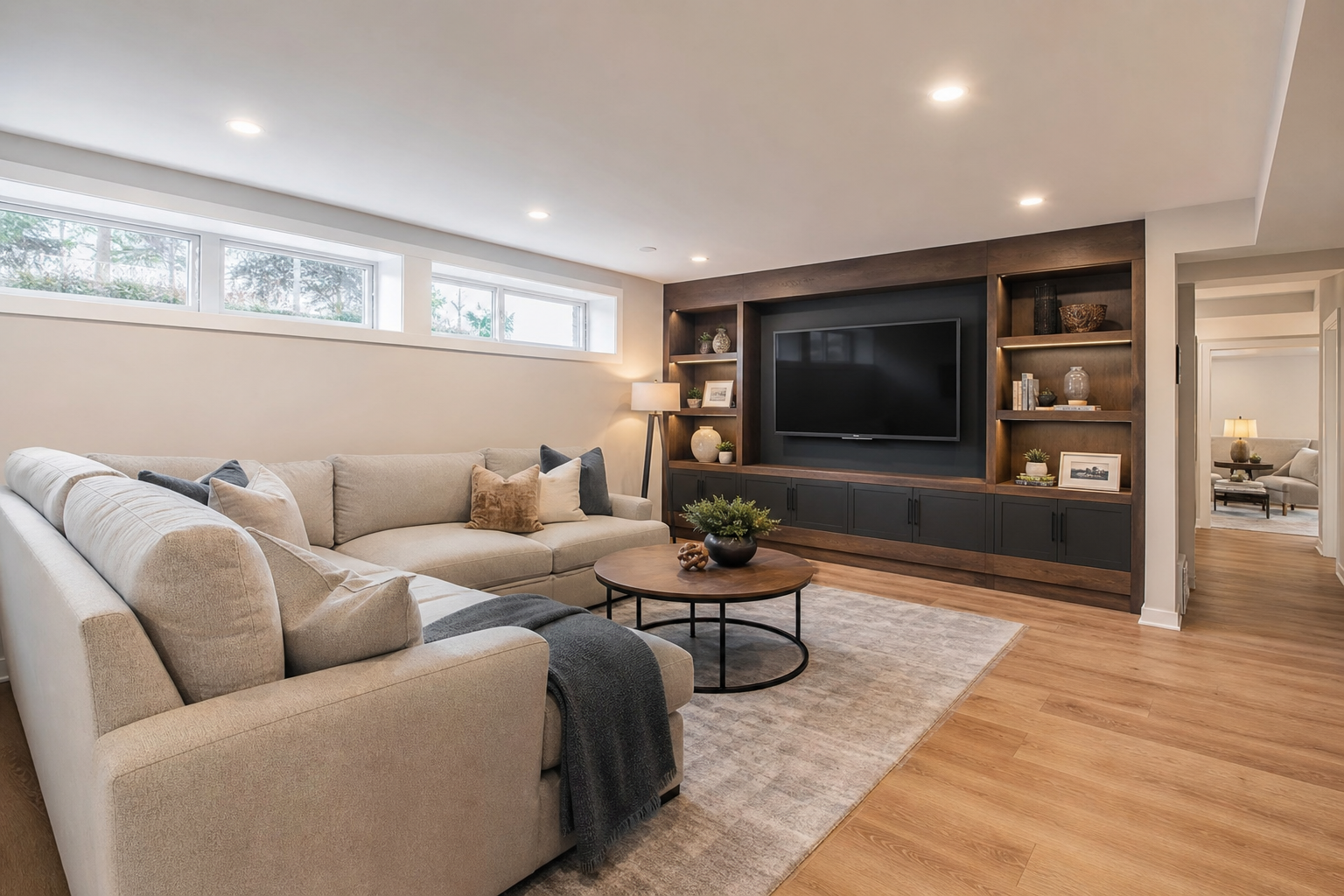 Basement renovation by Red Stone Contracting