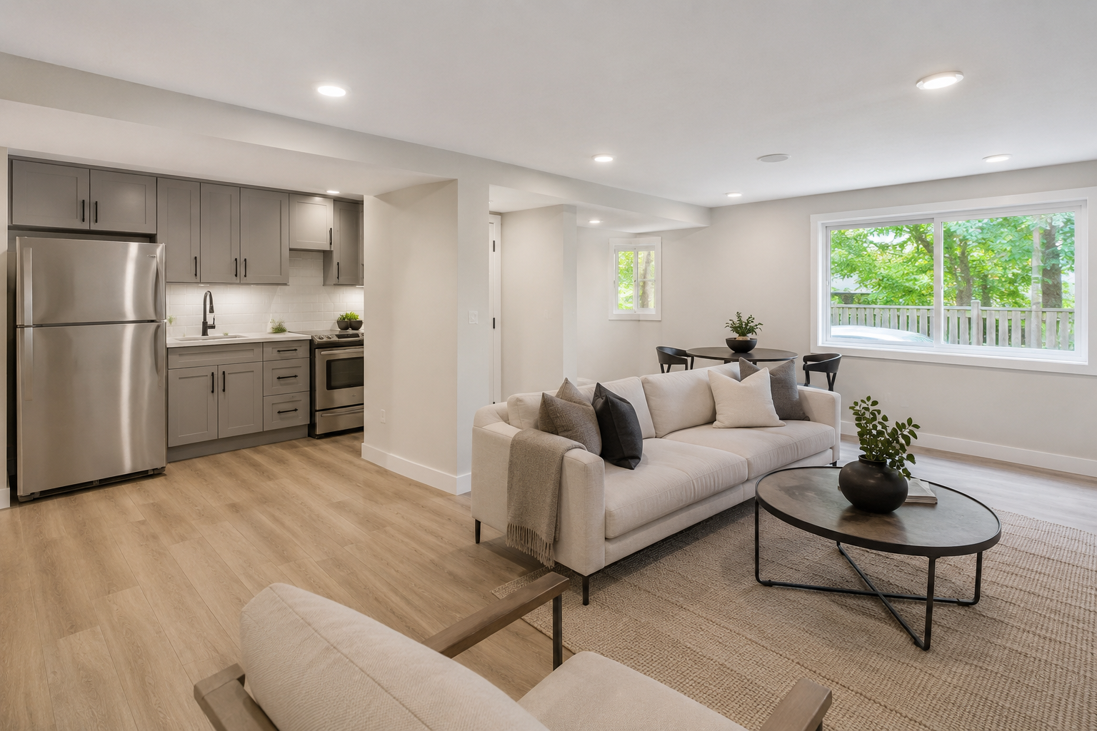 Basement renovation by Red Stone Contracting