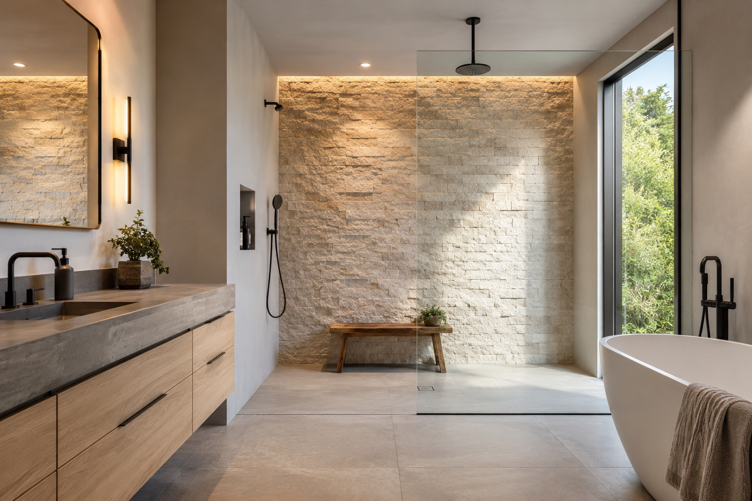 Bathroom renovation by Red Stone Contracting