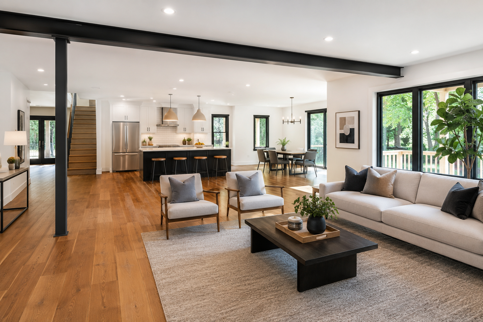 Custom home renovation by Red Stone Contracting